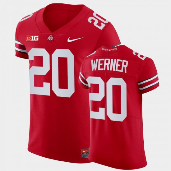 #20 Pete Werner College Football Ohio State Elite Men All Scarlet Jersey 220306-805