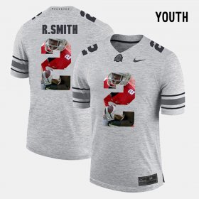 #2 Rod Smith Pictorital Gridiron Fashion OSU Buckeyes Pictorial Gridiron Fashion Youth Gray Jersey 587145-456