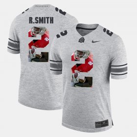 #2 Rod Smith Pictorital Gridiron Fashion Ohio State Buckeyes Pictorial Gridiron Fashion Men's Gray Jersey 837900-715