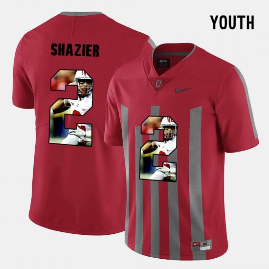 #2 Ryan Shazier Pictorial Fashion Ohio State Youth Red Jersey 890528-854
