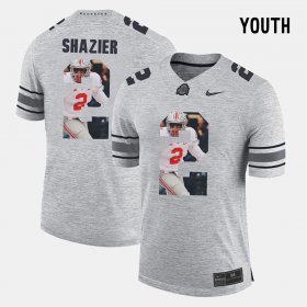 #2 Ryan Shazier Pictorital Gridiron Fashion Ohio State Buckeyes Pictorial Gridiron Fashion Youth Gray Jersey 965380-668