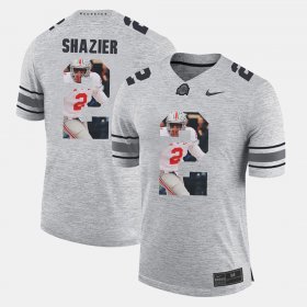 #2 Ryan Shazier Pictorital Gridiron Fashion Ohio State Pictorial Gridiron Fashion Men Gray Jersey 724015-532