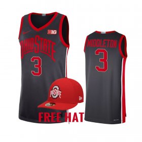 #3 Scotty Middleton College Basketball OSU Limited Basketball Class of 2023 Men's Black Jersey 281554-780