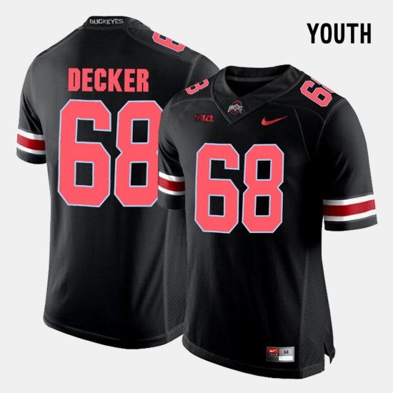 #68 Taylor Decker College Football Ohio State Youth Black Jersey 232853-960