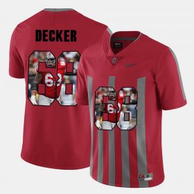 #68 Taylor Decker Pictorial Fashion OSU Buckeyes Mens Red Jersey 991840-710