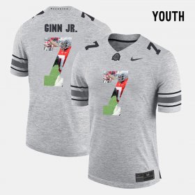 #7 Ted Ginn Jr. Pictorital Gridiron Fashion OSU Pictorial Gridiron Fashion Youth Gray Jersey 685755-709