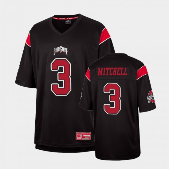 #3 Teradja Mitchell Replica OSU Buckeyes Fashion Mens Black Jersey 486328-278