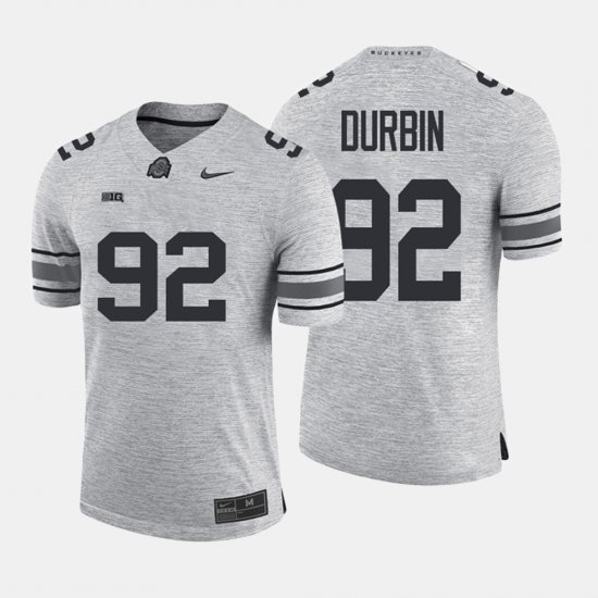 #92 Tyler Durbin Gridiron Gray Limited OSU Men\'s Gray Jersey 800223-364