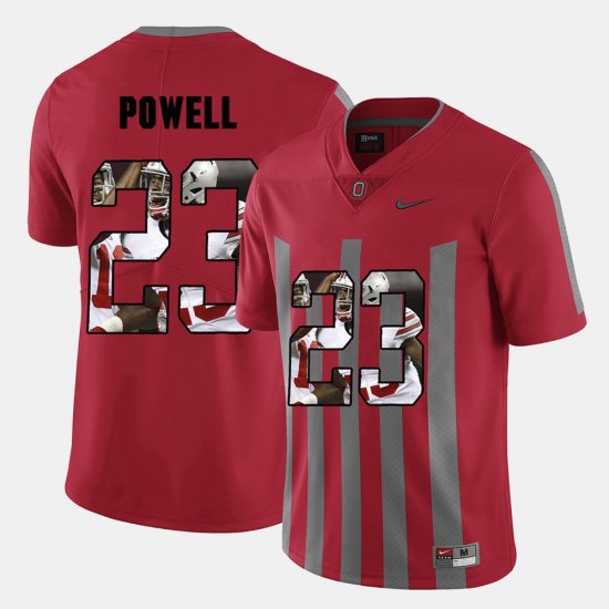#23 Tyvis Powell Pictorial Fashion Ohio State Mens Red Jersey 610146-226