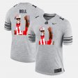 #11 Vonn Bell Pictorital Gridiron Fashion Ohio State Buckeyes Pictorial Gridiron Fashion Men Gray Jersey 139768-218
