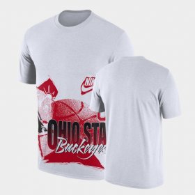 90s Hoop Max OSU Buckeyes Men White T-Shirt 804066-878