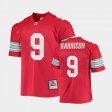 #9 Zach Harrison College Football OSU Buckeyes 1995 Authentic Throwback Legacy Mens Scarlet Jersey 555893-365