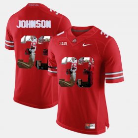 #33 Pete Johnson Pictorial Fashion Ohio State Men's Scarlet Jersey 307961-284