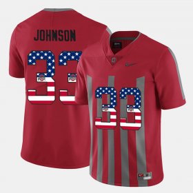 #33 Pete Johnson US Flag Fashion OSU Men Scarlet Jersey 862959-705