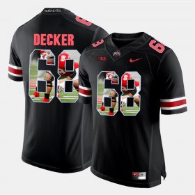 #68 Taylor Decker Pictorial Fashion OSU Buckeyes Men Black Jersey 155731-545 #68 Taylor Decker Pictorial Fashion OSU Buckeyes Men Black Jersey 155731-545