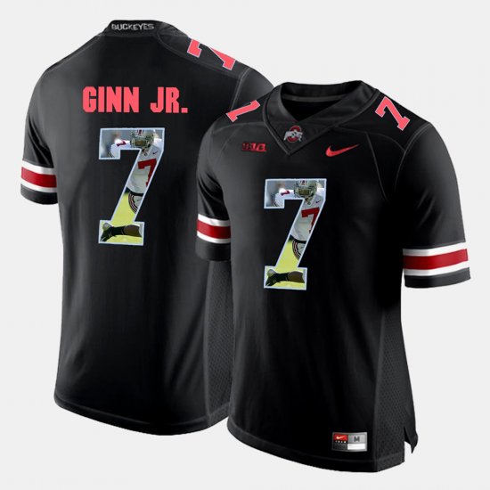 #7 Ted Ginn Jr. Pictorial Fashion Ohio State Mens Black Jersey 479268-577