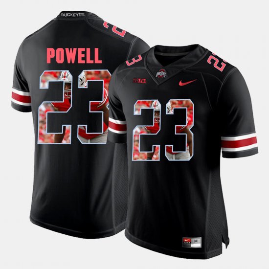 #23 Tyvis Powell Pictorial Fashion Ohio State Men\'s Black Jersey 592159-799