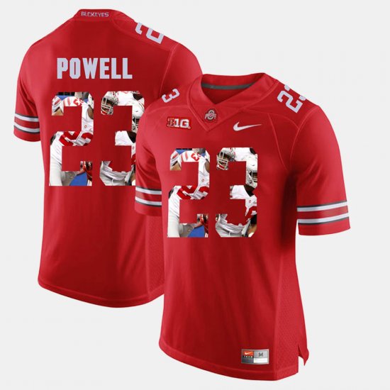 #23 Tyvis Powell Pictorial Fashion Ohio State Buckeyes Men\'s Scarlet Jersey 547258-497