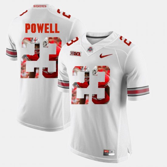 #23 Tyvis Powell Pictorial Fashion Ohio State Buckeyes Men White Jersey 468879-527