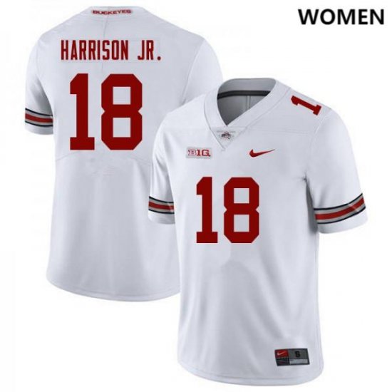#18 Marvin Harrison Jr. Limited OSU Buckeyes Women White Jersey 811924-663