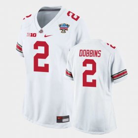 #2 J.K. Dobbins 2021 Sugar Bowl Ohio State Game Women White Jersey 318489-130 #2 J.K. Dobbins 2021 Sugar Bowl Ohio State Game Women White Jersey 318489-130