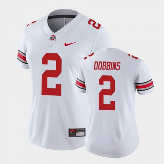 #2 J.K. Dobbins College Football Ohio State Game Women\'s White Jersey 498360-999