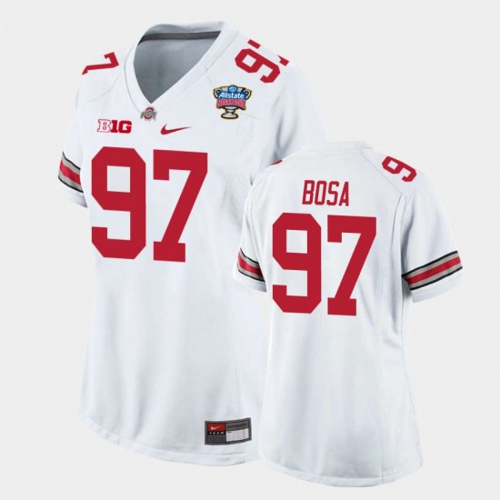 #97 Joey Bosa 2021 Sugar Bowl OSU Buckeyes Game Women White Jersey 559995-939