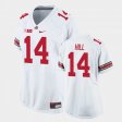 #14 K.J. Hill Game Ohio State Buckeyes College Football Women's White Jersey 584749-393
