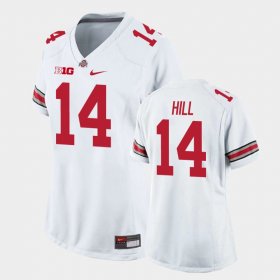 #14 K.J. Hill Game Ohio State Buckeyes College Football Women's White Jersey 584749-393 #14 K.J. Hill Game Ohio State Buckeyes College Football Women's White Jersey 584749-393