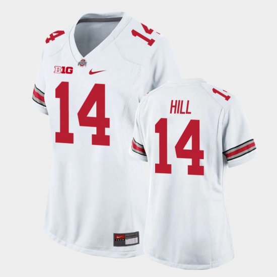#14 K.J. Hill Game Ohio State Buckeyes College Football Women\'s White Jersey 584749-393