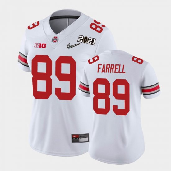#89 Luke Farrell 2021 National Championship OSU Women White Jersey 564847-766