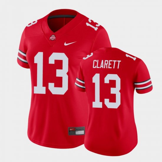 #13 Maurice Clarett College Football Ohio State Game Women\'s Scarlet Jersey 309541-798