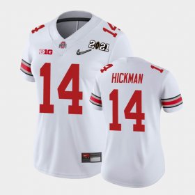 #14 Ronnie Hickman 2021 National Championship OSU Women's White Jersey 469086-930
