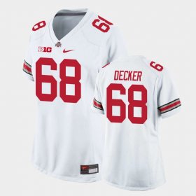 #68 Taylor Decker Game Ohio State College Football Women White Jersey 335686-987