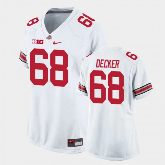 #68 Taylor Decker Game Ohio State College Football Women White Jersey 335686-987