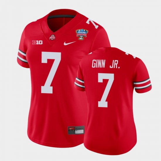 #7 Ted Ginn Jr. 2021 Sugar Bowl Ohio State College Football Women\'s Scarlet Jersey 114059-751