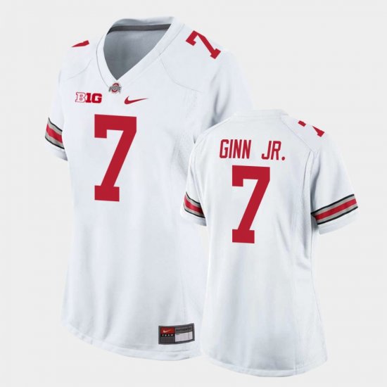 #7 Ted Ginn Jr. Game OSU College Football Womens White Jersey 689496-362