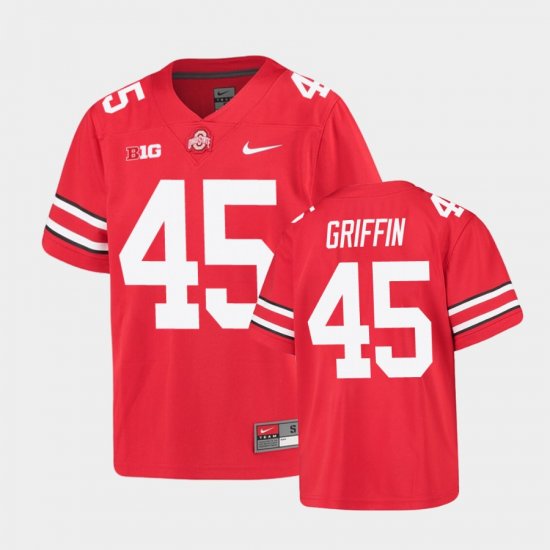#45 Archie Griffin Alumni Football Game Ohio State Buckeyes Youth Scarlet Jersey 501973-995