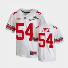 #54 Billy Price 2021 National Championship OSU Youth White Jersey 316883-804