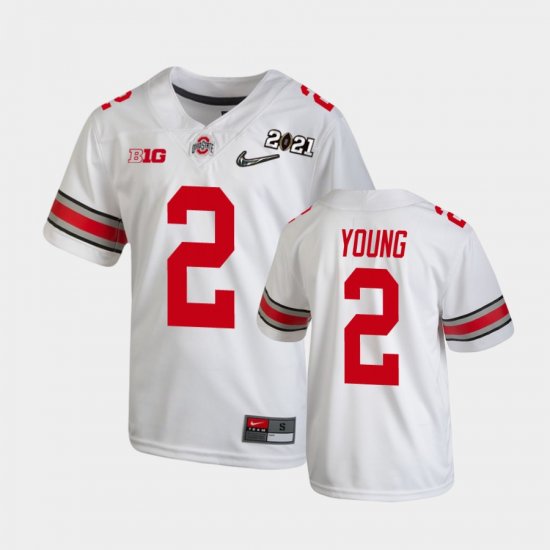 #2 Chase Young 2021 National Championship Ohio State Youth White Jersey 232700-273