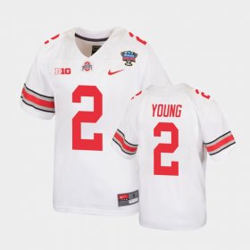 #2 Chase Young 2021 Sugar Bowl Ohio State Buckeyes Replica Youth White Jersey 296729-943 #2 Chase Young 2021 Sugar Bowl Ohio State Buckeyes Replica Youth White Jersey 296729-943