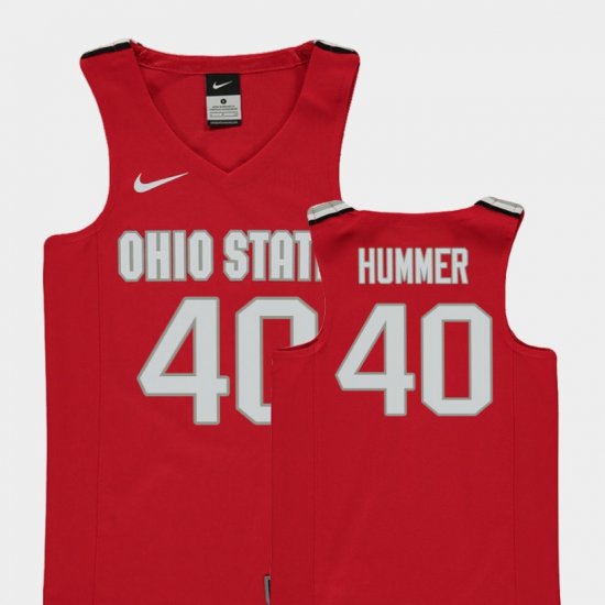 #40 Daniel Hummer Replica Ohio State Buckeyes College Basketball Youth Red Jersey 936674-883