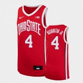 #4 Duane Washington Jr. Replica OSU Buckeyes Basketball Youth Scarlet Jersey 729441-530