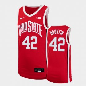 #42 Harrison Hookfin Replica Ohio State Buckeyes Basketball Youth Scarlet Jersey 441210-968