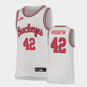 #42 Harrison Hookfin Throwback Ohio State Buckeyes Basketball Youth White Jersey 503119-697