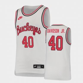#40 Jansen Davidson Jr. Throwback OSU Basketball Youth White Jersey 821174-514