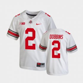 #2 J.K. Dobbins Replica OSU Buckeyes College Football Youth White Jersey 636397-965 #2 J.K. Dobbins Replica OSU Buckeyes College Football Youth White Jersey 636397-965