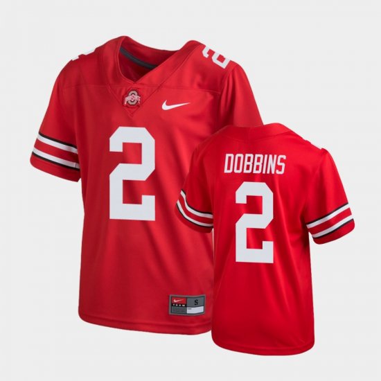 #2 J.K. Dobbins Untouchable Ohio State Buckeyes Football Youth Scarlet Jersey 213227-448