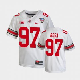 #97 Joey Bosa 2021 Sugar Bowl Ohio State Buckeyes College Football Youth White Jersey 757205-909