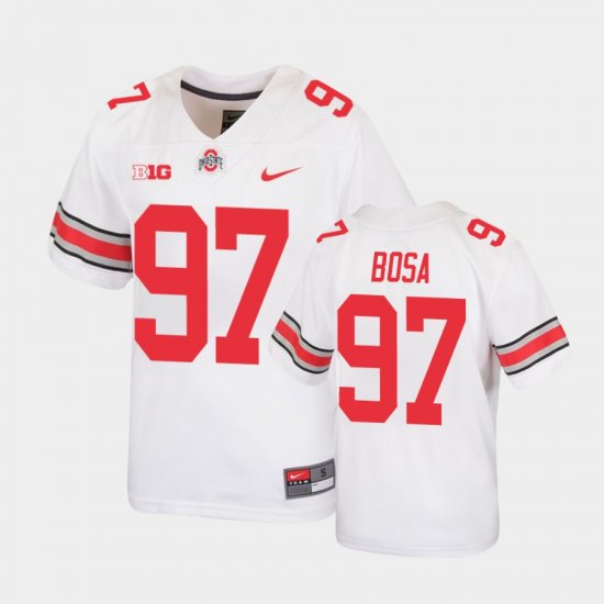 #97 Joey Bosa Replica Ohio State Buckeyes Football Youth White Jersey 610565-160